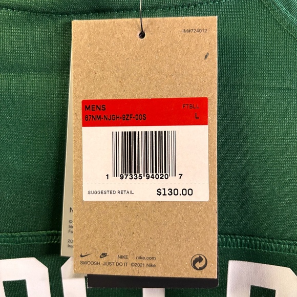 New mens authentic large New York Jets Aaron Rodgers football jersey - Picture 6 of 8